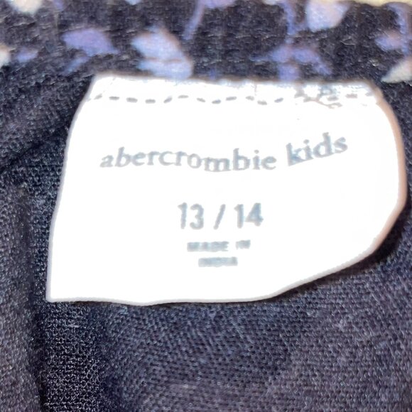 Abercrombie Kids Navy and Floral Dress Size 13/14 - Picture 2 of 10